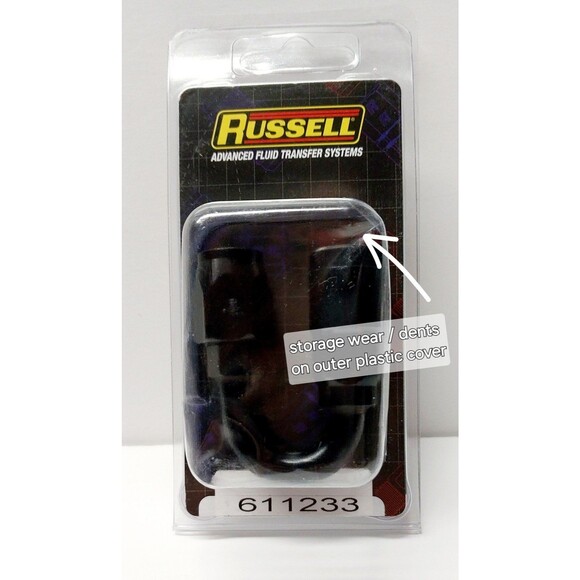 Russell 6AN 180 Degree Female SAE Quick-Disconnect x 3/8" Tube Size Black Finish - Picture 4 of 10